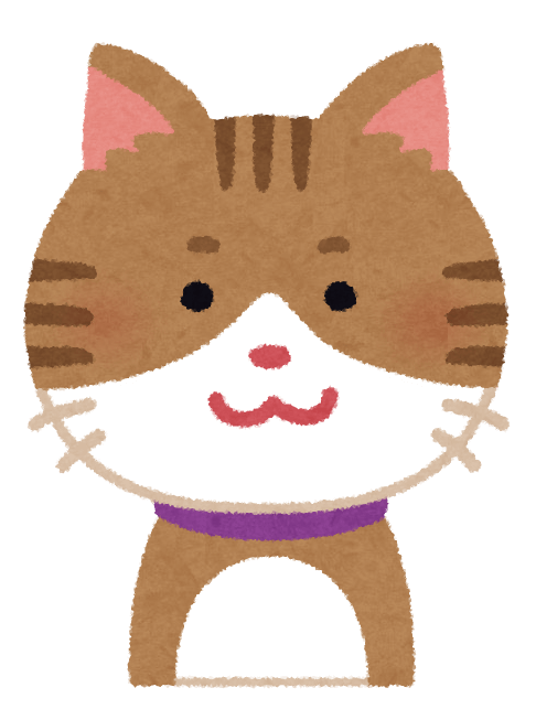 にっこりした猫
