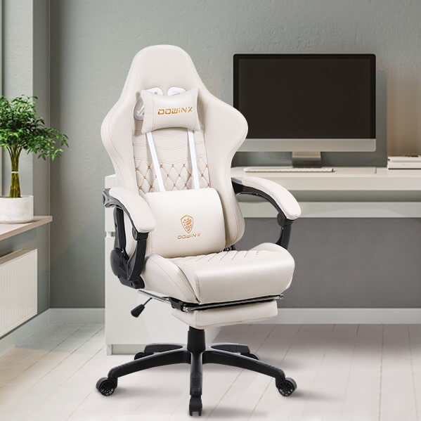 Dowinxゲーミングチェア 寒かっ LS-6689 アイボリー 